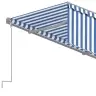 Izvelkama Markīze Ar Žalūziju, 3X2,5 M, Automātiska, Zili Balta Vidaxl