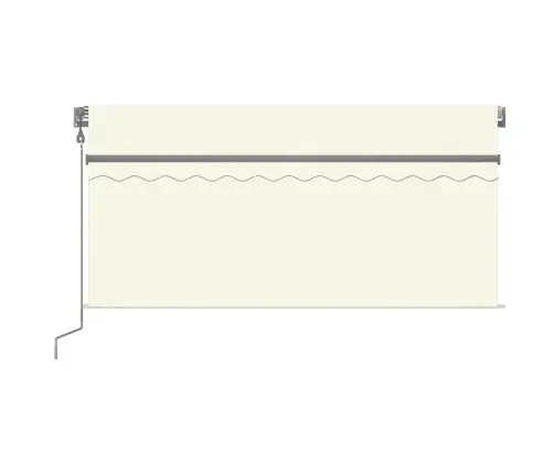 Izvelkama Markīze Ar Žalūziju, 3X2,5 M, Automātiska, Krēmkrāsas   Vidaxl