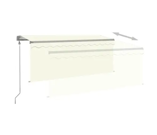 Izvelkama Markīze Ar Žalūziju, 3X2,5 M, Automātiska, Krēmkrāsas   Vidaxl
