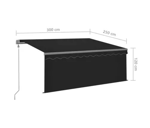 Automatiniu Būdu Ištraukiama Markizė, Antracito, 3X2,5M