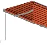 Izvelkama Markīze Ar Žalūziju, 3X2,5 M, Oranža Un Brūna   Vidaxl