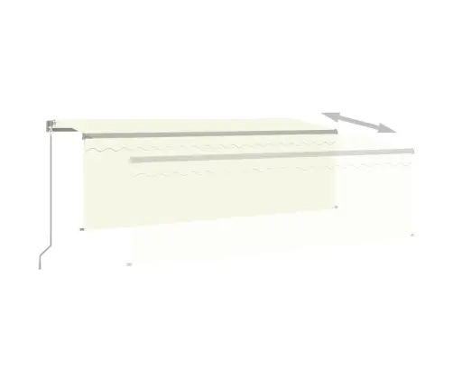 Izvelkama Markīze Ar Žalūziju, 4X3 M, Manuāla, Krēmkrāsas Vidaxl