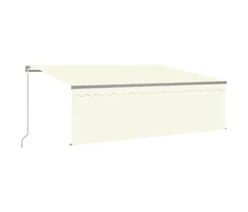 Käsitsi Sissetõmmatav Varikatus Ruloo&Lediga, Kreemjas