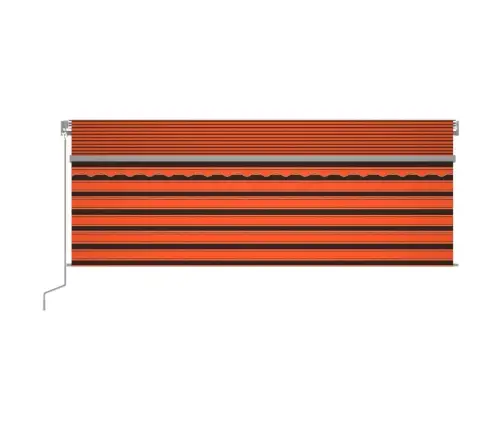 Izvelkama Markīze Ar Žalūziju, 4X3 M, Automātiska, Oranži Brūna   Vidaxl
