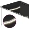 Markīze Ar Žalūziju, Led, Vēja Sensoru, 4X3 M, Antracītpelēka   Vidaxl