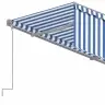 Izvelkama Markīze Ar Žalūziju, 4,5X3 M, Manuāla, Zili Balta Vidaxl