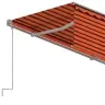 Izvelkama Markīze Ar Žalūziju, 4,5X3 M, Manuāla, Oranži Brūna Vidaxl