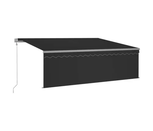 Izvelkama Markīze Ar Žalūziju, 4,5X3 M, Automātiska, Pelēka Vidaxl