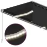 Markīze Ar Žalūziju, Led, Vēja Sensoru, 4,5X3 M, Antracītpelēka Vidaxl