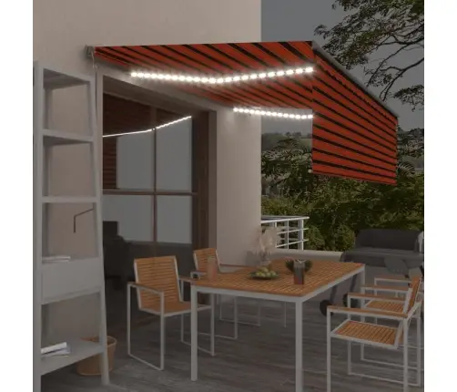 Markizė Su Uždanga/Led/Vėjo Jutikliu, Oranžinė/Ruda, 4,5X3M