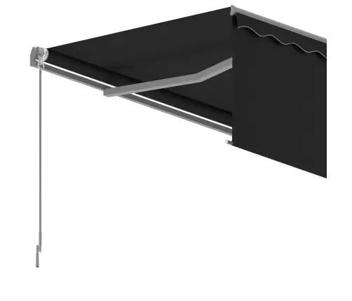 Izvelkama Markīze Ar Žalūziju, 5X3 M, Manuāla, Antracītpelēka Vidaxl