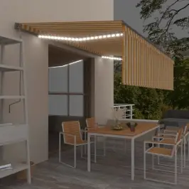 Rankiniu Būdu Ištraukiama Markizė, Geltona Ir Balta, 5X3M