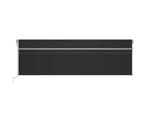 Markīze Ar Žalūziju, Led, Vēja Sensoru, 5X3 M, Antracītpelēka Vidaxl