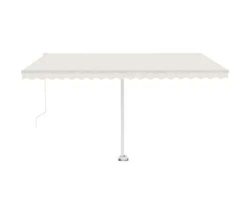 Izvelkama Markīze Ar Kātu, 400X300 Cm, Manuāla, Krēmkrāsas Vidaxl