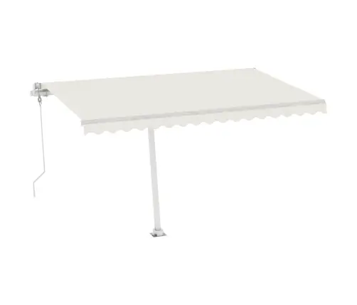 Markīze Ar Kātu, 400X300 Cm, Automātiska, Krēmkrāsas Vidaxl