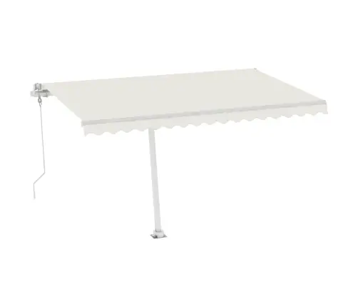 Markīze Ar Kātu, 400X300 Cm, Automātiska, Krēmkrāsas Vidaxl