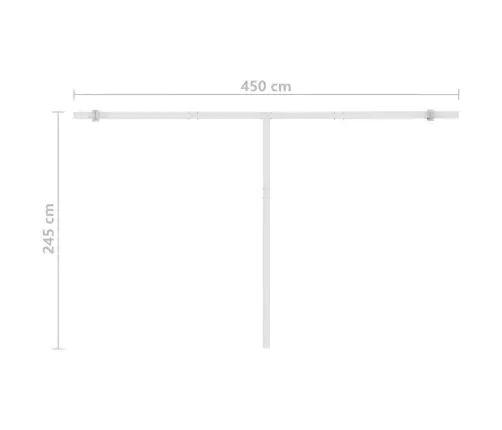 Izvelkama Markīze Ar Kātu, 450X300 Cm, Manuāla, Oranža/Brūna Vidaxl