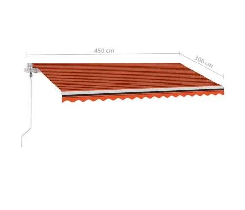 Iseseisev Automaatne Varikatus 450X300 Cm Oranž/Pruun