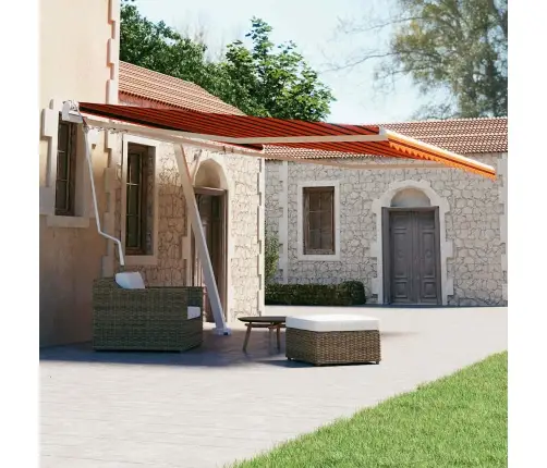 Iseseisev Automaatne Varikatus 450X300 Cm Oranž/Pruun