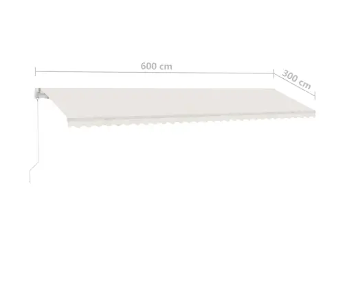 Pastatoma Ištraukiama Markizė, Kreminė, 600X300Cm