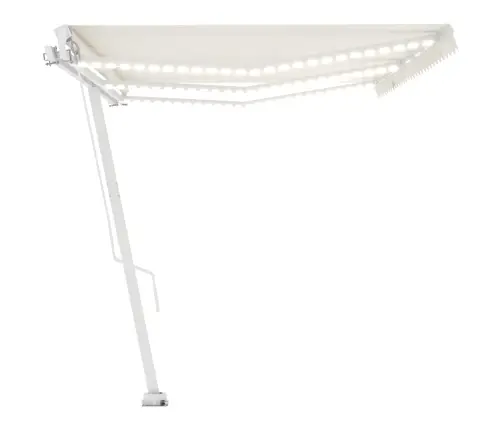 Rankiniu Būdu Ištraukiama Markizė Su Led, Kreminė, 600X300Cm