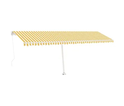 Rankiniu Būdu Ištraukiama Markizė, Geltona Ir Balta, 600X300Cm