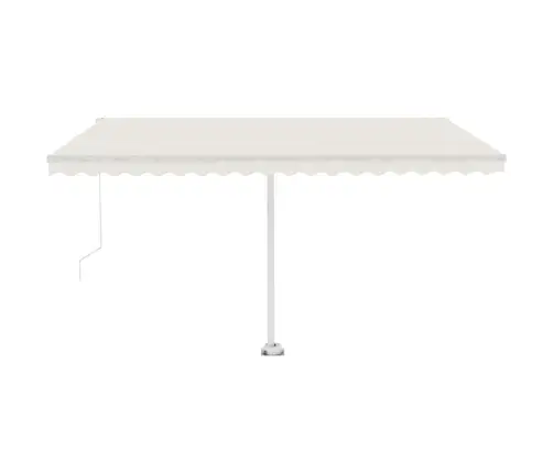 Izvelkama Markīze Ar Led, 400X350 Cm, Manuāla, Krēmkrāsas   Vidaxl