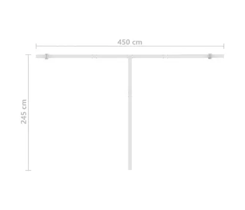 Pastatoma Automatinė Markizė, Geltona/Balta, 450X350Cm