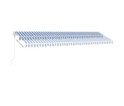 Markizė Su Led/Vėjo Jutikliu, Mėlyna/Balta, 600X350Cm