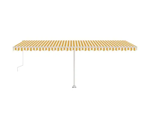 Markizė Su Led/Vėjo Jutikliu, Geltona/Balta, 600X350Cm