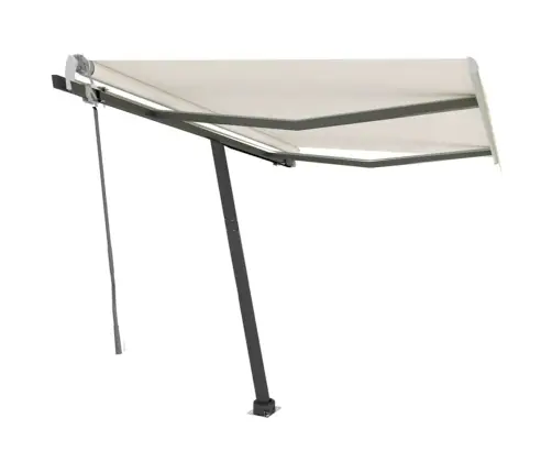 Izvelkama Markīze Ar Led, 300X250 Cm, Manuāla, Krēmkrāsas Vidaxl