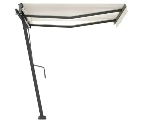 Izvelkama Markīze Ar Led, 300X250 Cm, Manuāla, Krēmkrāsas Vidaxl