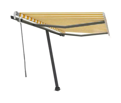 Käsitsi Sissetõmmatav Varikatus, Led, 300X250, Kollane Ja Valge