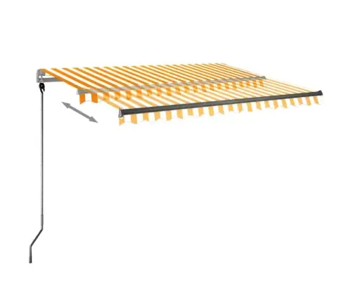 Pastatoma Automatinė Markizė, Geltona/Balta, 300X250Cm