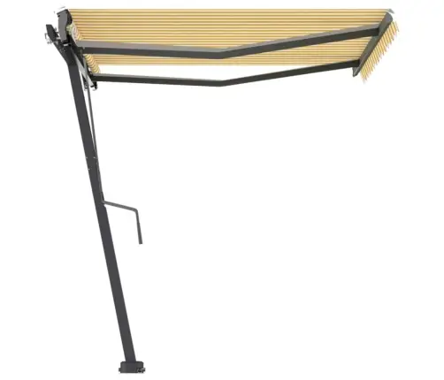Pastatoma Automatinė Markizė, Geltona/Balta, 300X250Cm