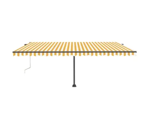 Pastatoma Automatinė Markizė, Geltona/Balta, 500X300Cm