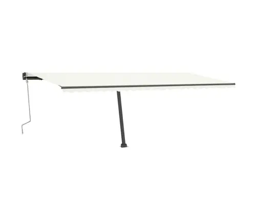 Rankiniu Būdu Ištraukiama Markizė Su Led, Kreminė, 600X300Cm