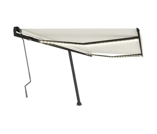 Rankiniu Būdu Ištraukiama Markizė Su Led, Kreminė, 400X350Cm