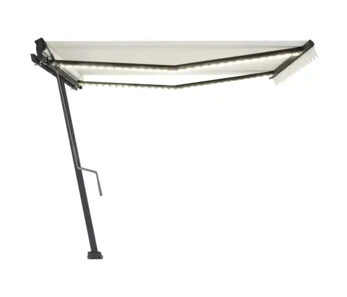 Rankiniu Būdu Ištraukiama Markizė Su Led, Kreminė, 400X350Cm