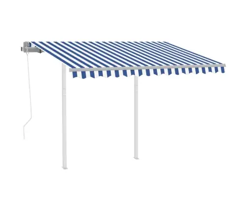 Automatiniu Būdu Ištraukiama Markizė, Mėlyna Ir Balta, 3X2,5M