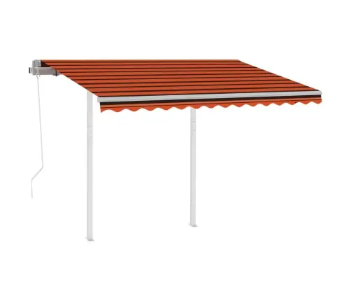 Automaatselt Sissetõmmatav Varikatus, 3 X 2,5 M, Oranž Ja Pruun