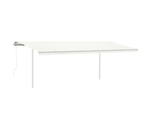 Automaatne Varikatus Led, Tuuleandur, 6 X 3 M, Kreemjas