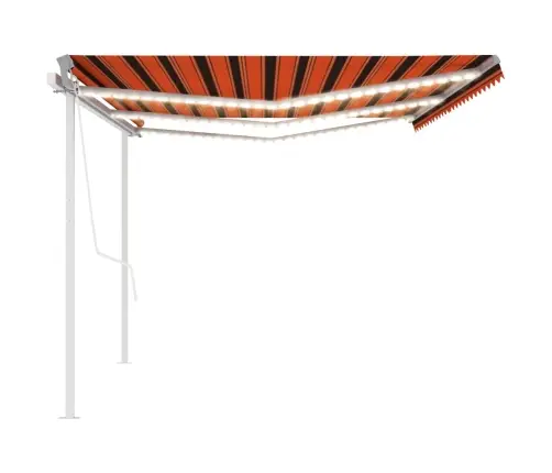 Automatinė Markizė Su Led/Vėjo Jutikliu, Oranžinė/Ruda, 6X3M
