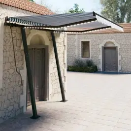 Käsitsi Sissetõmmatav Varikatus Lediga, 3 X 2,5 M, Sinine/Valge