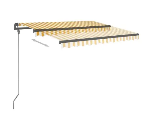 Izvelkama Markīze Ar Stabiem, 3,5X2,5 M, Automātiska Vidaxl