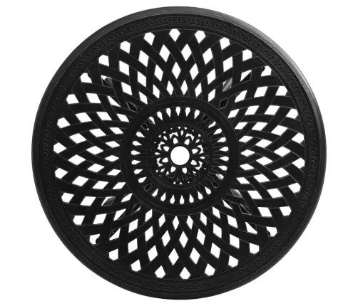 3-Daļīgs Bistro Mēbeļu Komplekts, Liets Alumīnijs, Melns Vidaxl