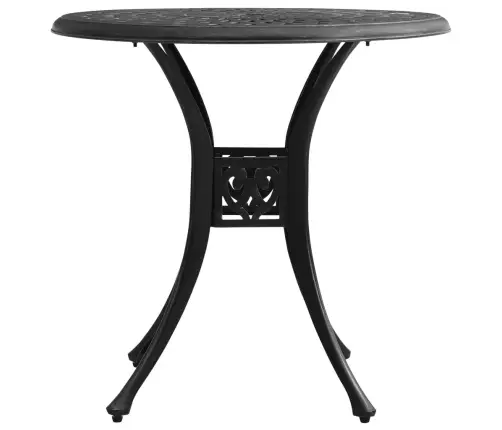 3-Daļīgs Bistro Mēbeļu Komplekts, Liets Alumīnijs, Melns Vidaxl