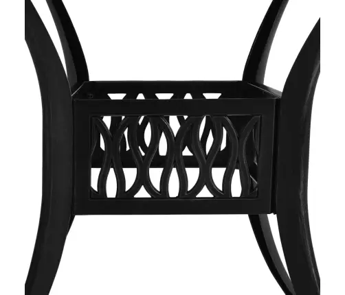 3-Daļīgs Bistro Mēbeļu Komplekts, Liets Alumīnijs, Melns Vidaxl