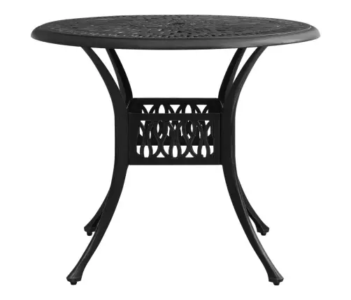 3-Daļīgs Bistro Mēbeļu Komplekts, Liets Alumīnijs, Melns Vidaxl