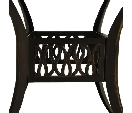 3-Daļīgs Bistro Mēbeļu Komplekts, Liets Alumīnijs, Bronza Vidaxl